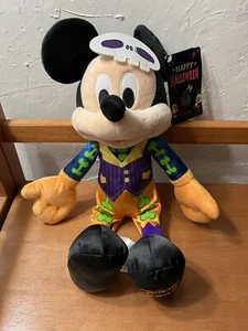 New Disney Parks Mickey Mouse Glow-in-the-Dark Halloween 2023 Plush 15" - Picture 1 of 4