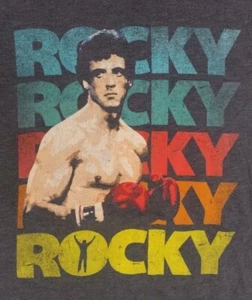 Horizon NY "Rocky" Graphic T Shirt Men's Large Gray Classic Movie - Picture 1 of 6
