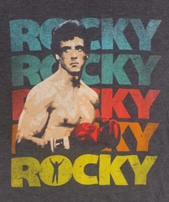 Camiseta Horizon NY "Rocky" Gráfica Gris Película Clásica Para Hombre Grande Foto 1 de 4