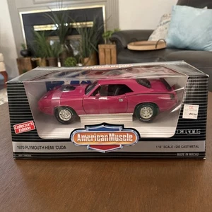American Muscle 1970 Plymouth Hemi Cuda 1/18 1993 Moulin Rouge Pink - Picture 1 of 6