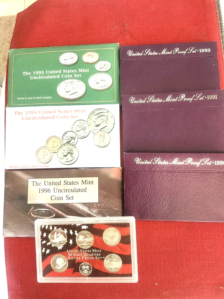 (3) PROOF SETS & (3) UNCIRCULATED & (2005 (5) COIN SILVER PROOF SET) - Image 1 of 1