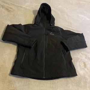 Ororo Jacket Men Large Black Heated Hooded Full Zip Workwear Employee Casual - Picture 1 of 11