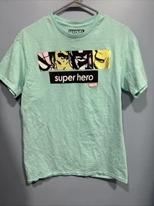 Marvel Herren T-Shirt Blau Super Her Grafik Kurzarm Rundhals Gr. M - Bild 1 von 3