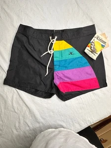 Vintage Rare Hobie Men’s Swim Board Shorts Size 33 USA Made - Picture 1 of 2