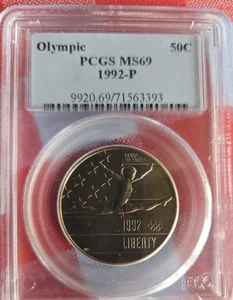 1992 P Olympic PCGS MS69 Half Dollar Commemorative - Picture 1 of 4