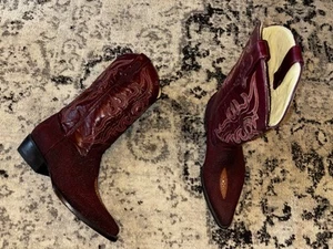 Je-Ver Stingray Burgund Herren Größe 28 = US 9 Cowboystiefel Handarbeit *einmal getragen* - Bild 1 von 14