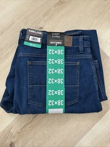 Kirkland Signature Men's Blue Jeans Straight Fit Comfort Stretch Denim, 38x32 - Picture 1 of 2