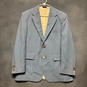 Vintage 70s Levi's Panatela Sportswear Jacket Blazer 42R Blue Office Prep Disco - Picture 1 of 12