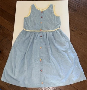 Vestido Jersey EAGLE'S EYE Vintage Años 90 Azul Denim Primavera Jardinería Talla M - Imagen 1 de 5