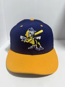 Burlington Bees Fitted Hat New Era 7 3/4 MILB 62 CM 59Fifty Vintage Baseball Hat - Picture 1 of 4