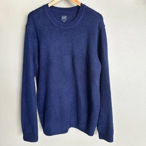 Gap Soft Crew Neck Sweater Mens Size XL Navy Blue Pullover Stretch Acrylic - Picture 1 of 11