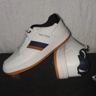 Nautica Noven Boy's Youth Casual Lace-up Sneakers White KB1598 Size 1 - New - Image 1 of 4