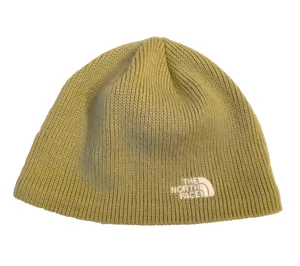 NORTH FACE Gorro Gorra Esquí Sombrero Verde Salvia Tejido Invierno Tobogán Interior Banda Polar - Imagen 1 de 3