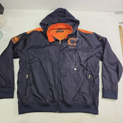 Coogi Australia Navy Blue Jacket Windbreaker Men's Sz 3XL Logo Zip Up Hooded - Image 1 of 4