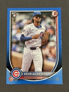 2025 Bowman Paper Kevin Alcantara /150 Blue Parallel Rookie Card RC #95 Cubs - Picture 1 of 2