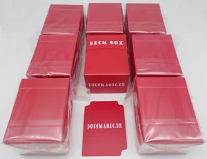 8 x Docsmagic.de Mazo Caja Roja + Divisor de Tarjetas - Caja de Cartas Roja - PKM - YGO MTG - Imagen 1 de 6