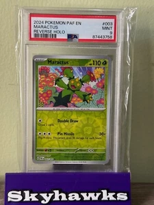 MARACTUS 003/091 PALDEAN FATES POKEMON REVERSE HOLO PSA 9 MINT ENGLSH ⭐️ - Bild 1 von 6