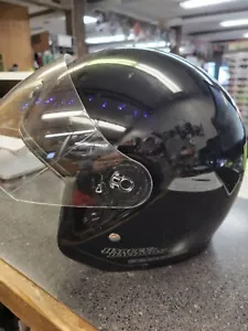 Helmet, HARLEY DAVIDSON JET II DOT FULL FACE BLACK HELMET W/FACE SHIELD - Picture 1 of 5