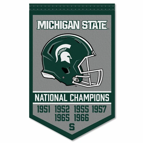 Michigan State Spartans Football National Champions Banner Flag Cover