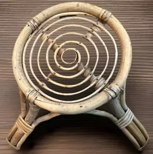 Supporto per piante in rattan artigianale vintage - Foto 1 di 2