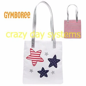 Gymboree Glitter Star Tote Bag New Red White and Blue Beach Pool Shopping School - Picture 1 of 3