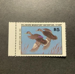 WTDstamps - 1980 DELAWARE - State Duck Stamp - Mint OG NH - - Picture 1 of 2