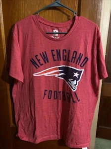 NFL Team Apparel New England Patriots Red Logo Cotton T-Shirt Tee Mens XL. - Picture 1 of 3