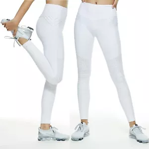 NEW $118 L'URV Race Ready Moto Leggings Sz Medium M White High Waist Bandier - Picture 1 of 12