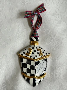 Mackenzie Childs LIMITED EDITION Majolika Keramik DREIDEL Ornament NEU m24-au #2 - Bild 1 von 3