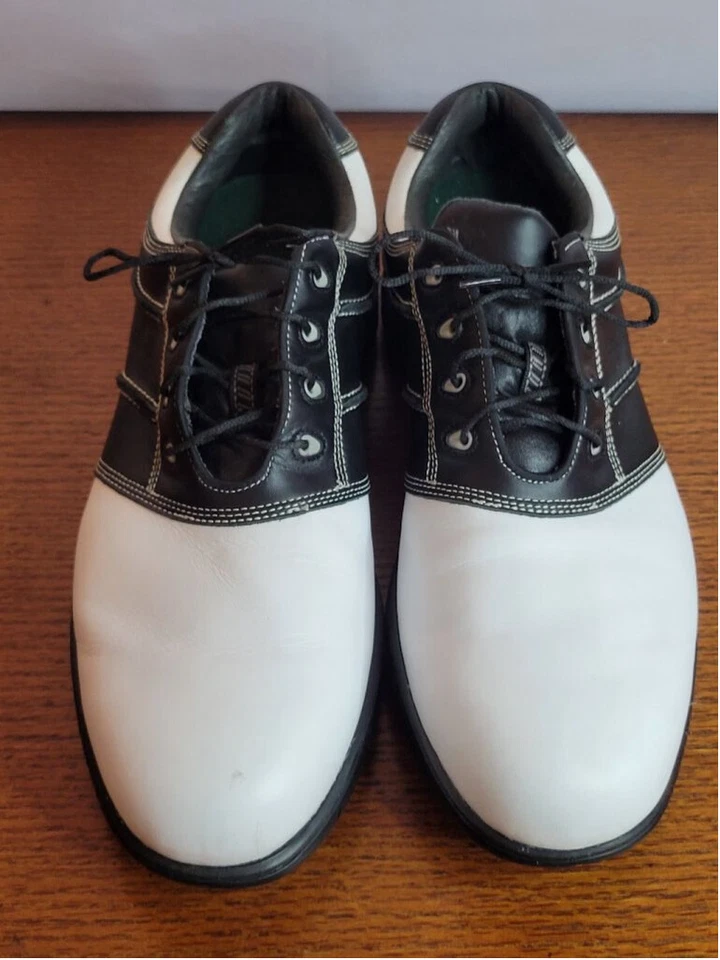 Zapatos de golf FootJoy para hombre blancos negros talla 11 1/2 Foto 1 de 4