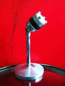 Vintage 1940's American D4T dynamic microphone w E.V stand DISPLAY PROP REPAIR - Picture 1 of 12
