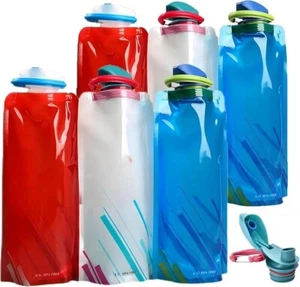 Wasserflasche Trinkflasche Faltbare Flasche 700ml 6er Set Wiederverwendbar - Bild 1 von 3