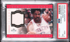 2000 2000-01 Upper Deck Legends Dr. J Julius Erving GU JERSEY, PSA 7