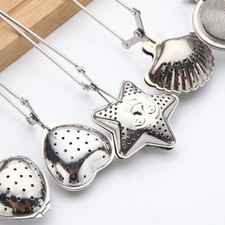 Cucchiaio in acciaio inox foglie di tè erbe rete uovo filtro setaccio a spremitura ❀ ∑