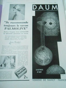 Publicitté Advertising 1930 Lustre d'art DAUM verrerie de Nancy - Imagen 1 de 1
