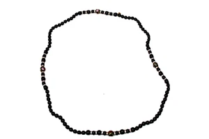 HEIDI DAUS lange Halskette mit schwarzen Perlen und Emaille floralen Blumenperlen - Bild 1 von 6