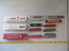 Lot of 12 vintage razors box cutters more with advertising