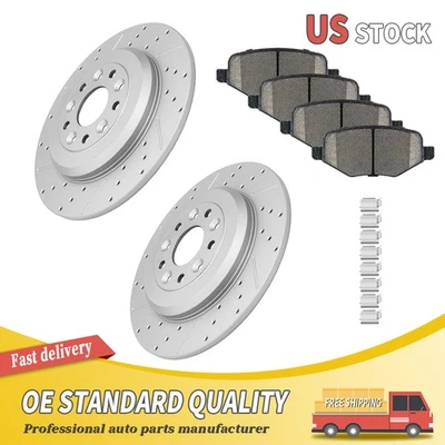 Pastilla de freno de rotor de freno trasero perforado para Lincoln MKT/MKX Ford Edge Taurus Explorer Foto 1 de 4