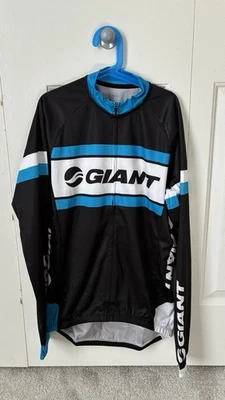 BUEN ESTADO Gigante Ciclismo Bicicleta de Montaña Rival Manga Larga Jersey Cremallera Negro Foto 1 de 2