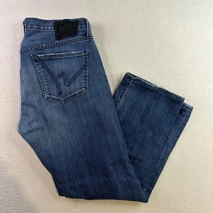 Citizens Of Humanity Jeans Mens 34 Blue Dark Wash Perfect WHISKERED Made in USA - Picture 1 of 15