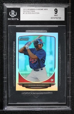 2013 Bowman Chrome Minis Refractor /125 Byron Buxton #1 BGS 9 MINT - Image 1 of 2