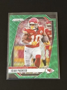 2024 Panini Prizm Isiah Pacheco Green Wave #139 Kansas City Chiefs - Picture 1 of 2