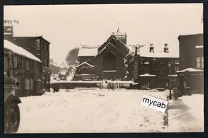 Postcard Otley nr Guiseley Yorkshire snow scene Winter early RP by Geo Brown - Picture 1 of 2