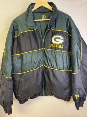 Vintage Green Bay Packers NFL Puffer Jacket  L Pro Player Korea 90s - Image 1 of 4