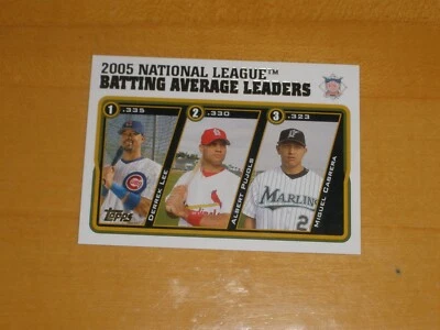 2005 Topps Update NL Batting Leaders #UH142 Albert Pujols Miguel Cabrera Lee - Image 1 of 2
