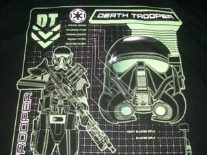 Death Trooper Star Wars Rogue One Black T-shirt Men's XL (fits like a Lg) used - Picture 1 of 2