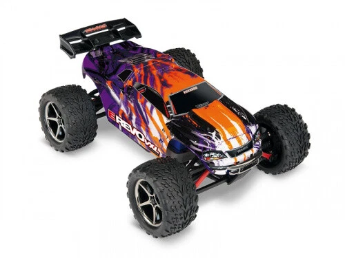 Traxxas E-Revo 4x4 1:16 RTR Monster Truck viola TSM VXL-3m Brushless con batt... - Immagine 1 di 4