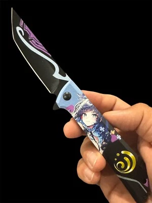 Anime themed Spring Assisted Pocket Knife - Collectible Anime Design Edc PF75F - Image 1 of 2