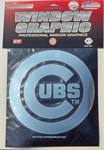 MLB Chicago Cubs Fenster Grafik - Metallic Silber Vinyl Aufkleber 4x5 Baseball - Bild 1 von 2
