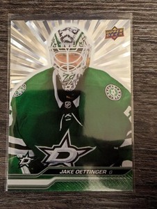 2023-24 Upper Deck Series 1 Jake Oettinger Silver Outburst No.60